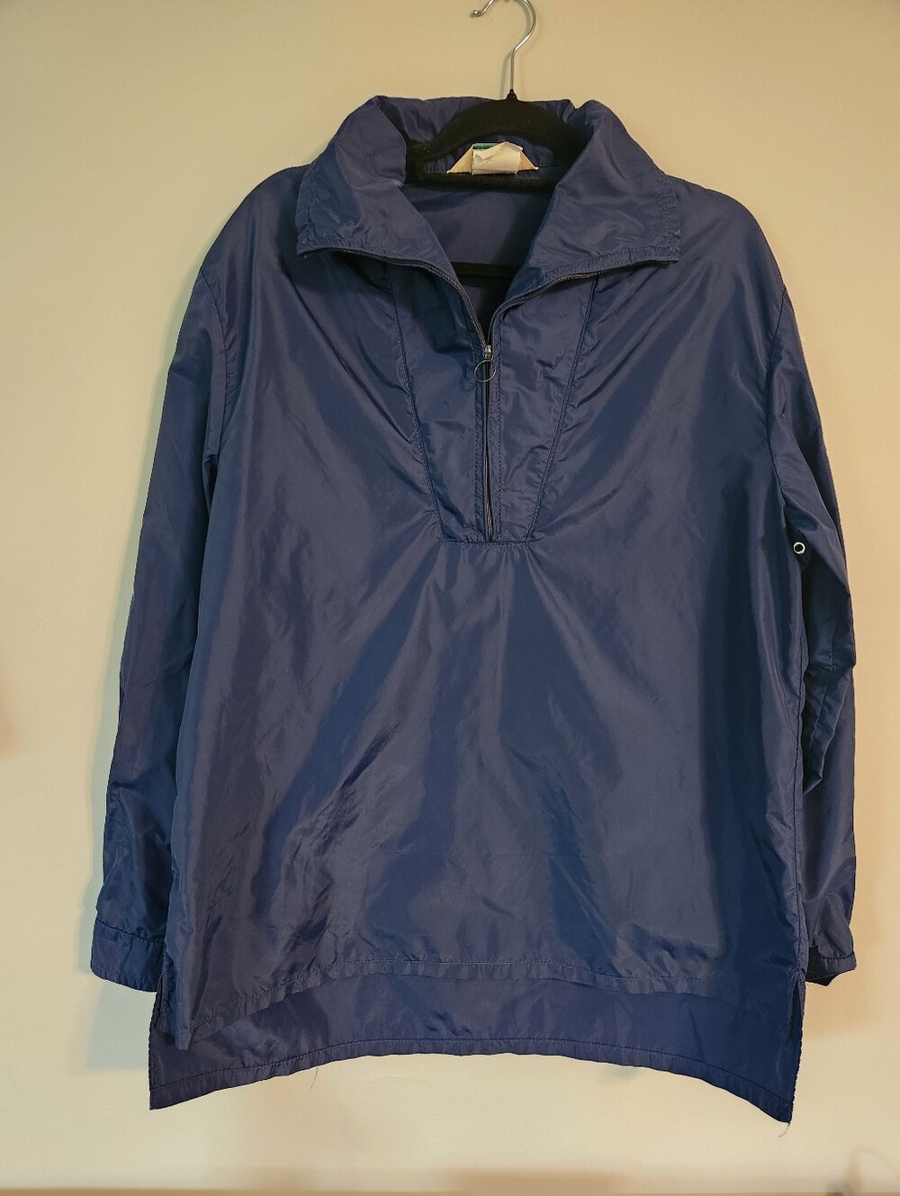 Vintage L.L. Bean Blue Nylon Windbreaker Jacket